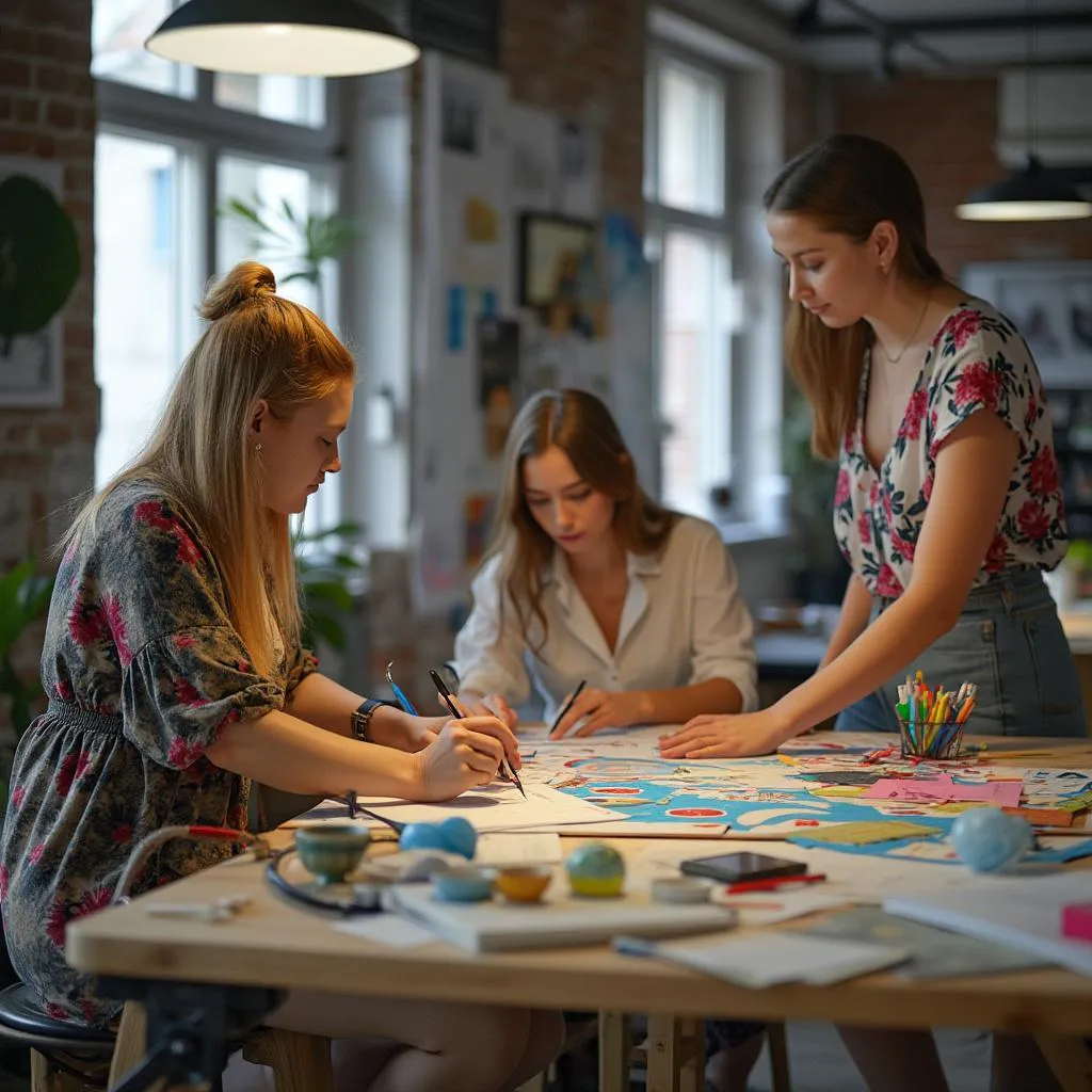 Команда креативної студії за роботою